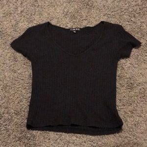forever 21 black crop top